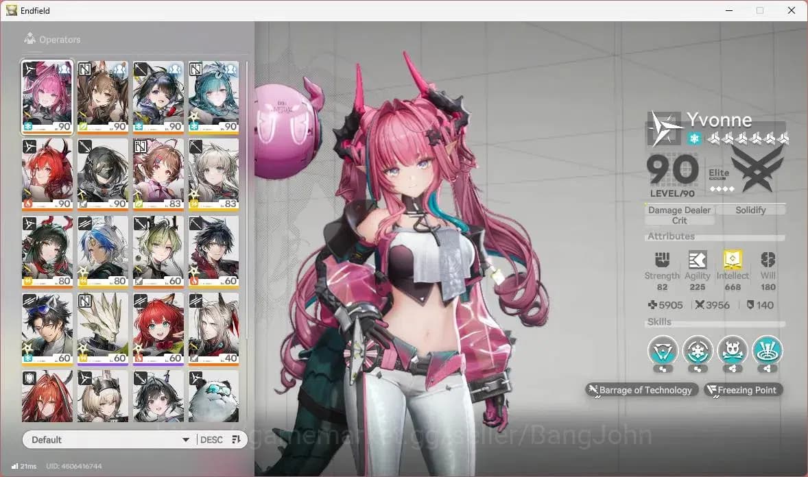 Arknights: Endfield Accounts ASIA|Lv 59|5Limited+5Sign|(Yvonne,Gilberta,Tangtan image 1