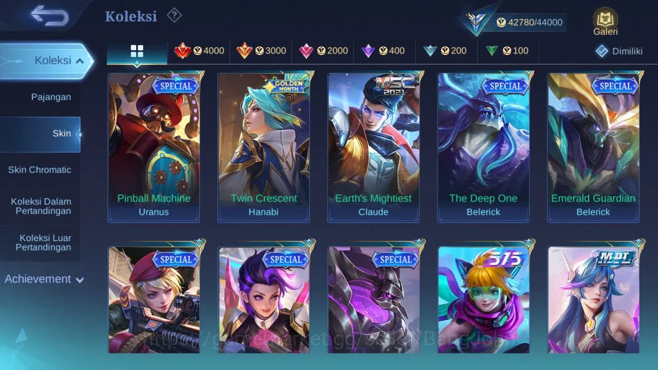 Mobile Legends: Bang Bang Accounts GLOBAL Hero 131 Skin 213 | CC Nata | Blazing Franc image 9
