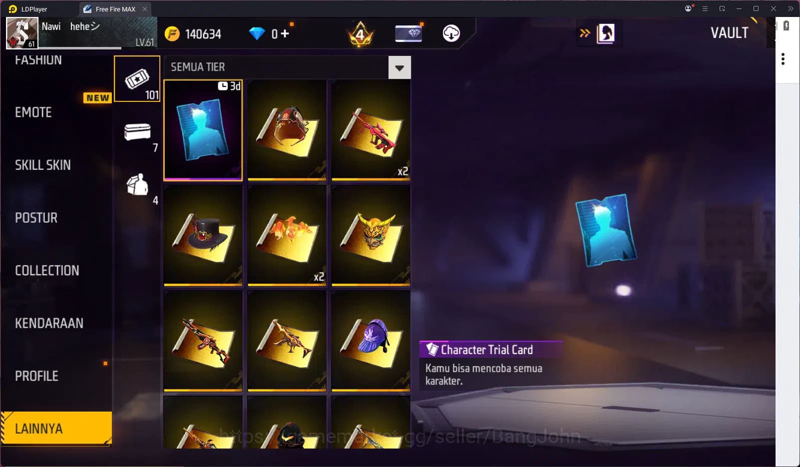 Free Fire Accounts Indonesia Vault 303 | Blueblock Bundle | Jiraiya B image 10