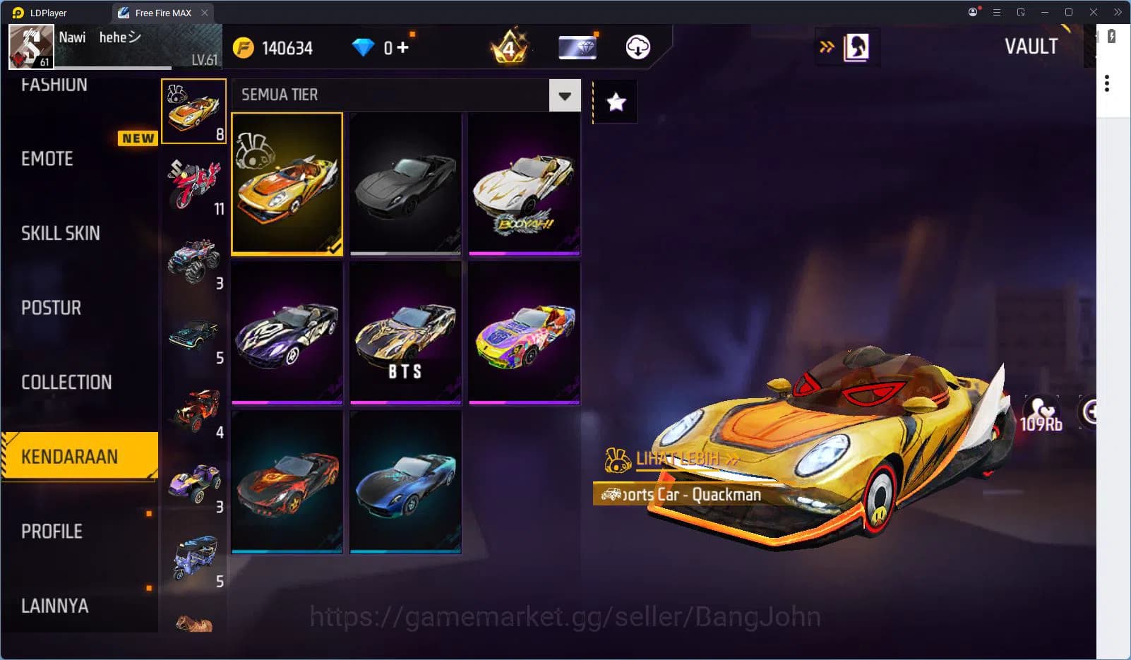 Free Fire Accounts Indonesia Vault 303 | Blueblock Bundle | Jiraiya B image 12
