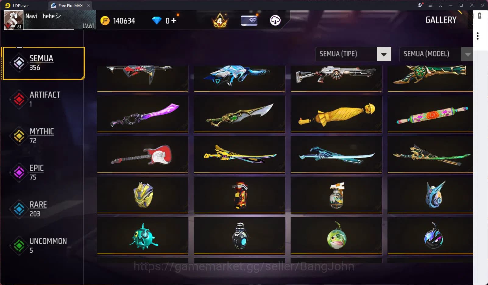 Free Fire Accounts Indonesia Vault 303 | Blueblock Bundle | Jiraiya B image 3