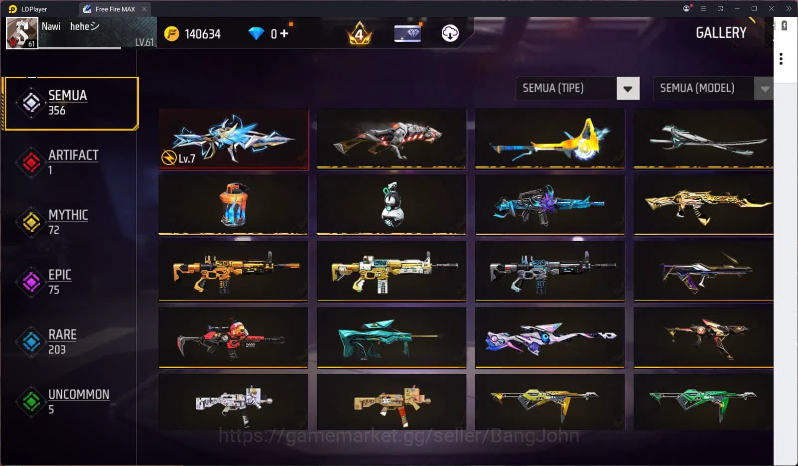 Free Fire Accounts Indonesia Vault 303 | Blueblock Bundle | Jiraiya B image 4