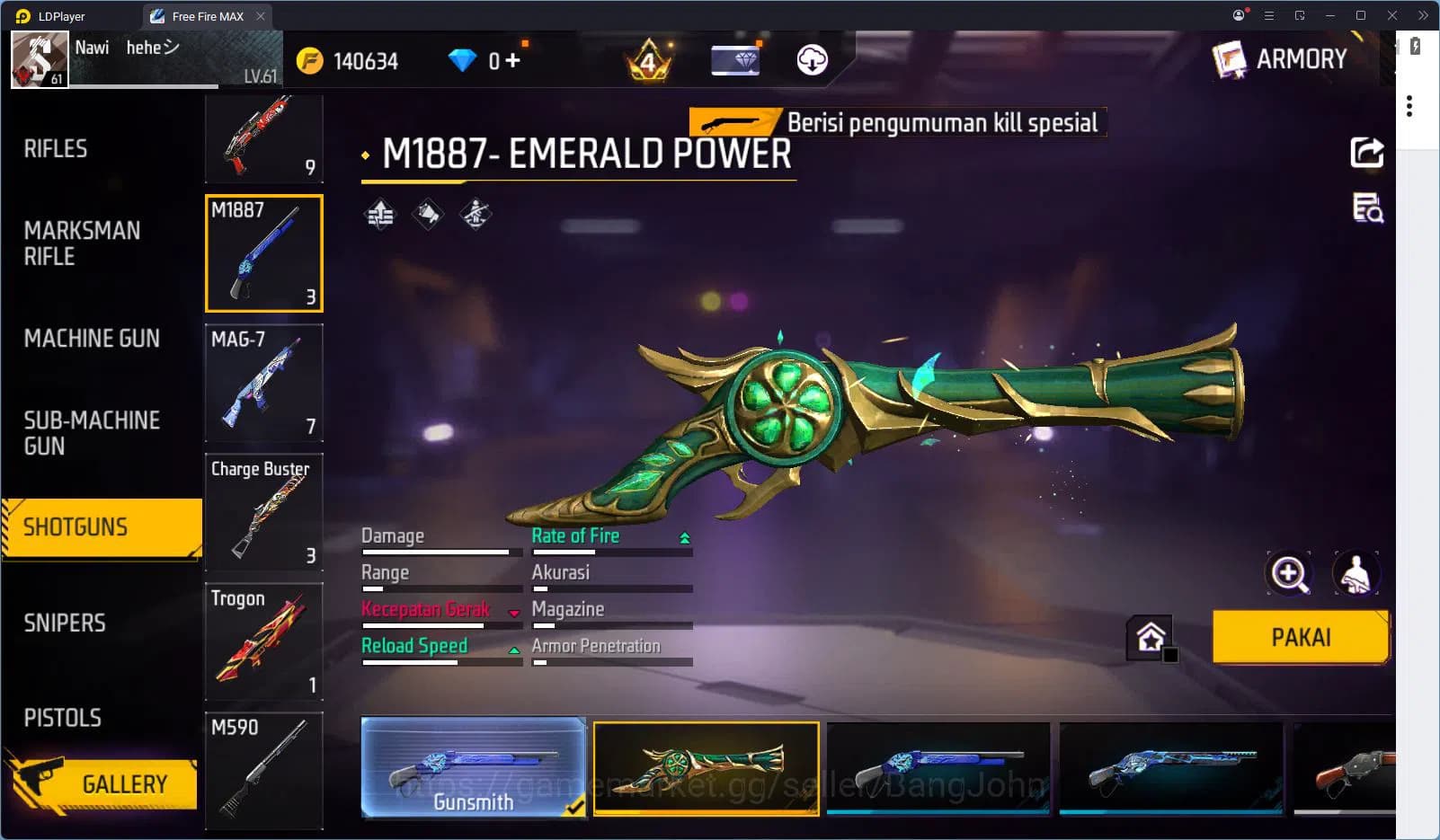 Free Fire Accounts Indonesia Vault 303 | Blueblock Bundle | Jiraiya B image 6