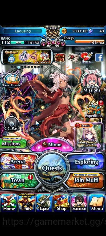 Grand Summoners Accounts Global|Rank 112|28 Ascend+6 TW|[Inumuta,Sayaka,Emi image 1