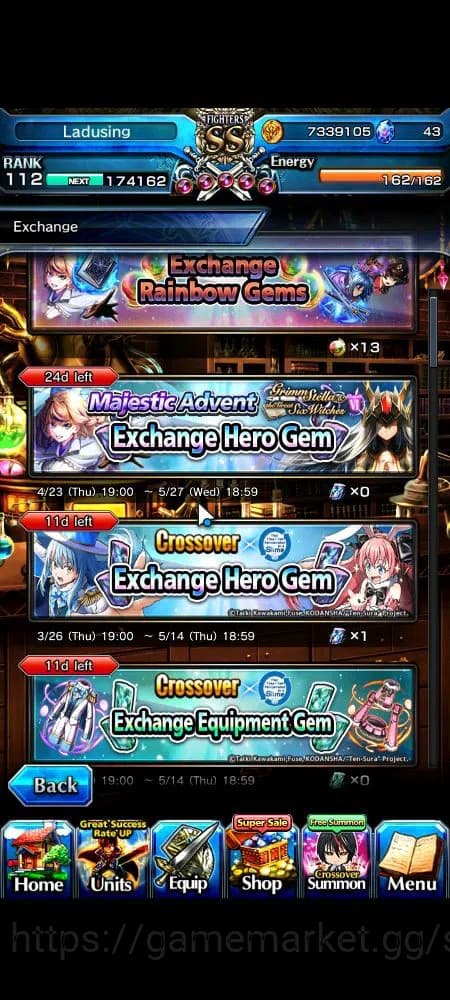 Grand Summoners Accounts Global|Rank 112|28 Ascend+6 TW|[Inumuta,Sayaka,Emi image 9