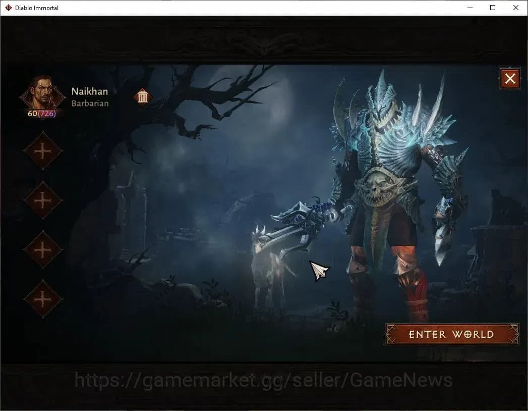 Diablo Immortal Accounts UE-Sescheron|CS ON|Lv60(766)|Barbarian|CR 37K|Reso image 1