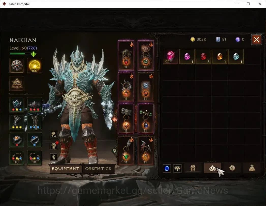 Diablo Immortal Accounts UE-Sescheron|CS ON|Lv60(766)|Barbarian|CR 37K|Reso image 6