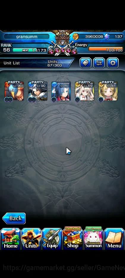 Grand Summoners Accounts Global|Rank 56|5 Ascend| Ultimate Paladin Roy,Sunr image 4