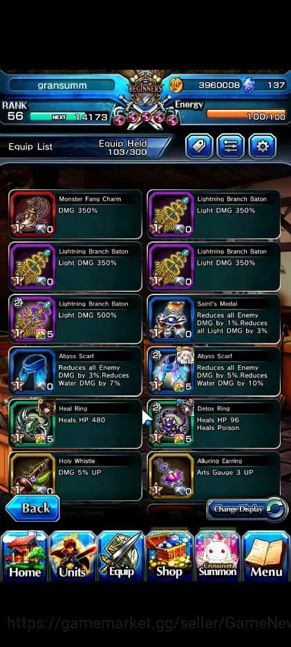 Grand Summoners Accounts Global|Rank 56|5 Ascend| Ultimate Paladin Roy,Sunr image 6