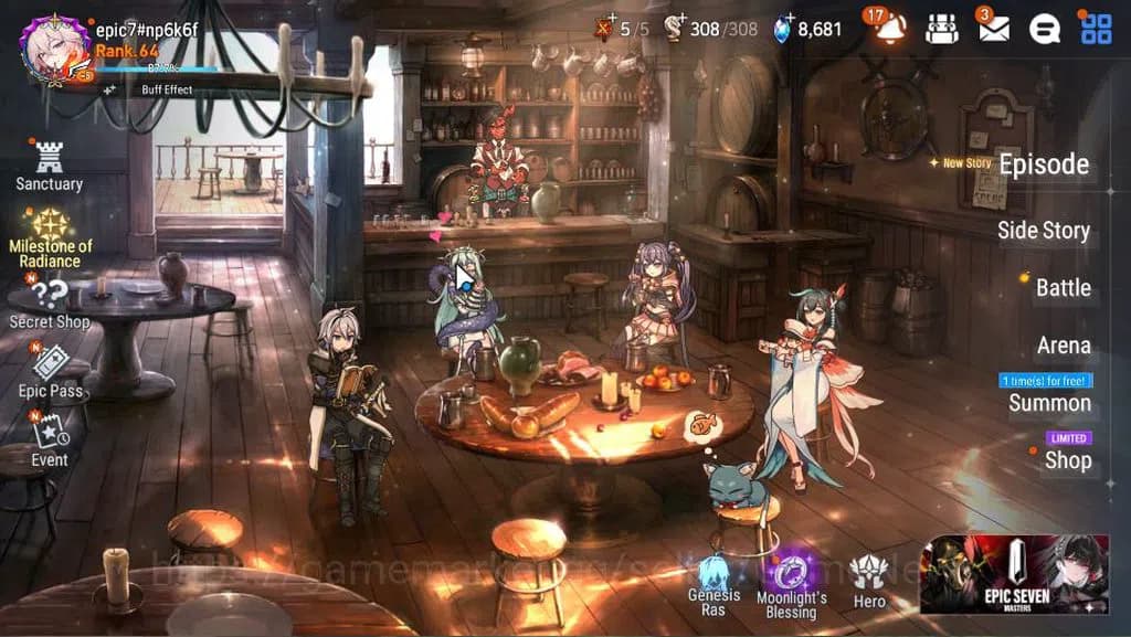 Epic Seven Accounts GLOBAL Unverif|New Era|9 ML(BArunka,LOTScales,NM L image 1