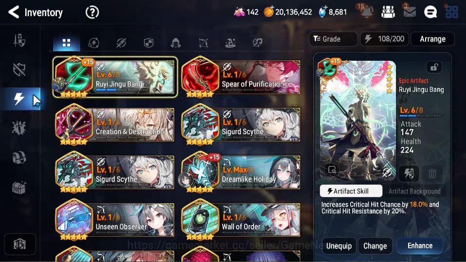 Epic Seven Accounts GLOBAL Unverif|New Era|9 ML(BArunka,LOTScales,NM L image 13