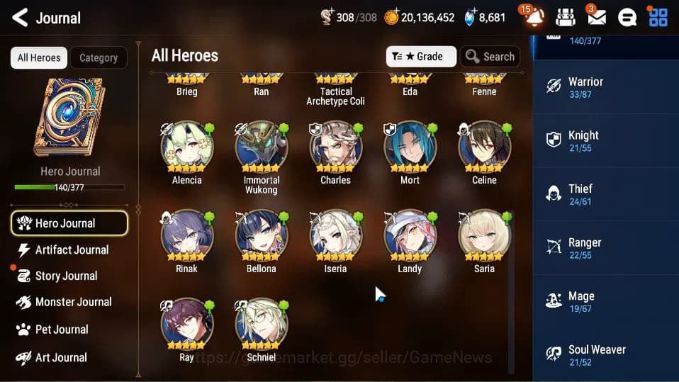 Epic Seven Accounts GLOBAL Unverif|New Era|9 ML(BArunka,LOTScales,NM L image 19