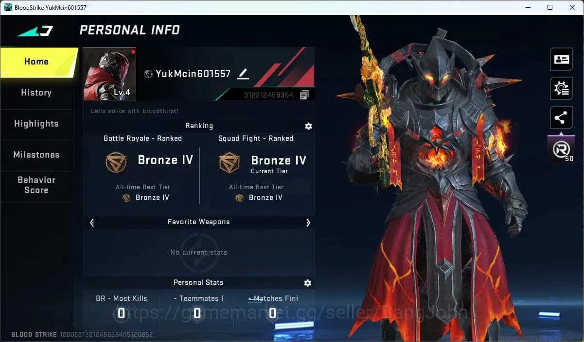 Blood Strike Accounts ASIA | Collab AK47-Sacred Axe Rhitta | 5 Legendary image 2