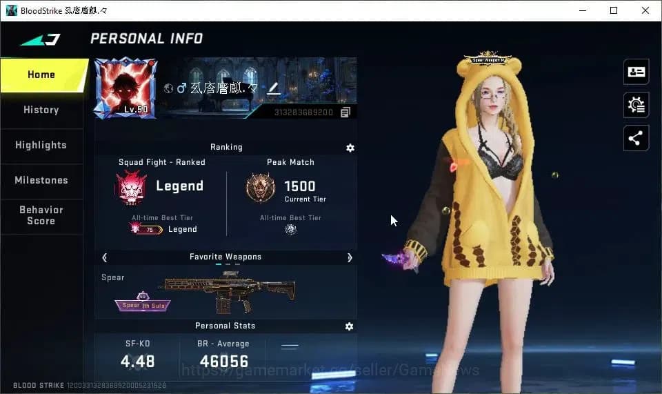 Blood Strike Accounts ASIA|ETERNAL Desert Eagle-Scorpius|2 ULTRA Melee|4 image 2