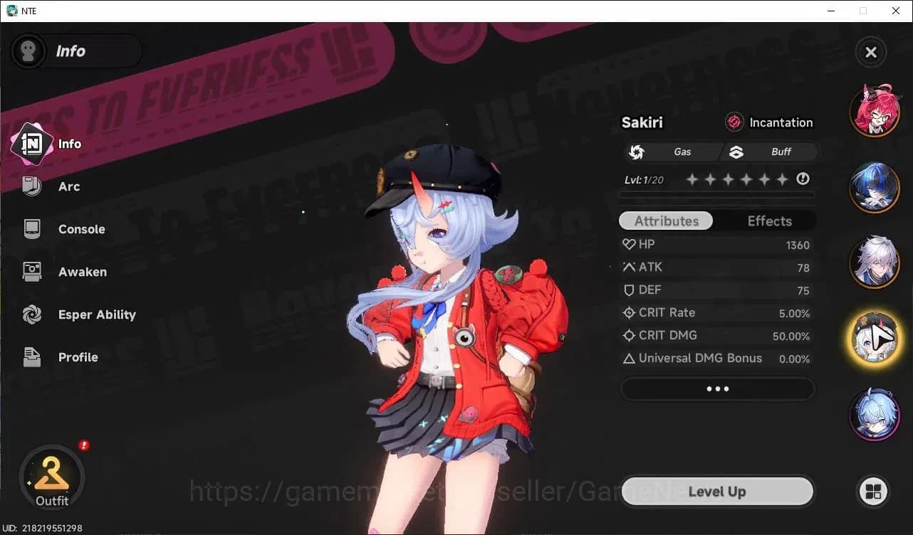 Neverness to Everness Accounts GLOBAL EU|HL 3| 4 SSR [Nanally,Sakiri,Baicang,Daff image 2