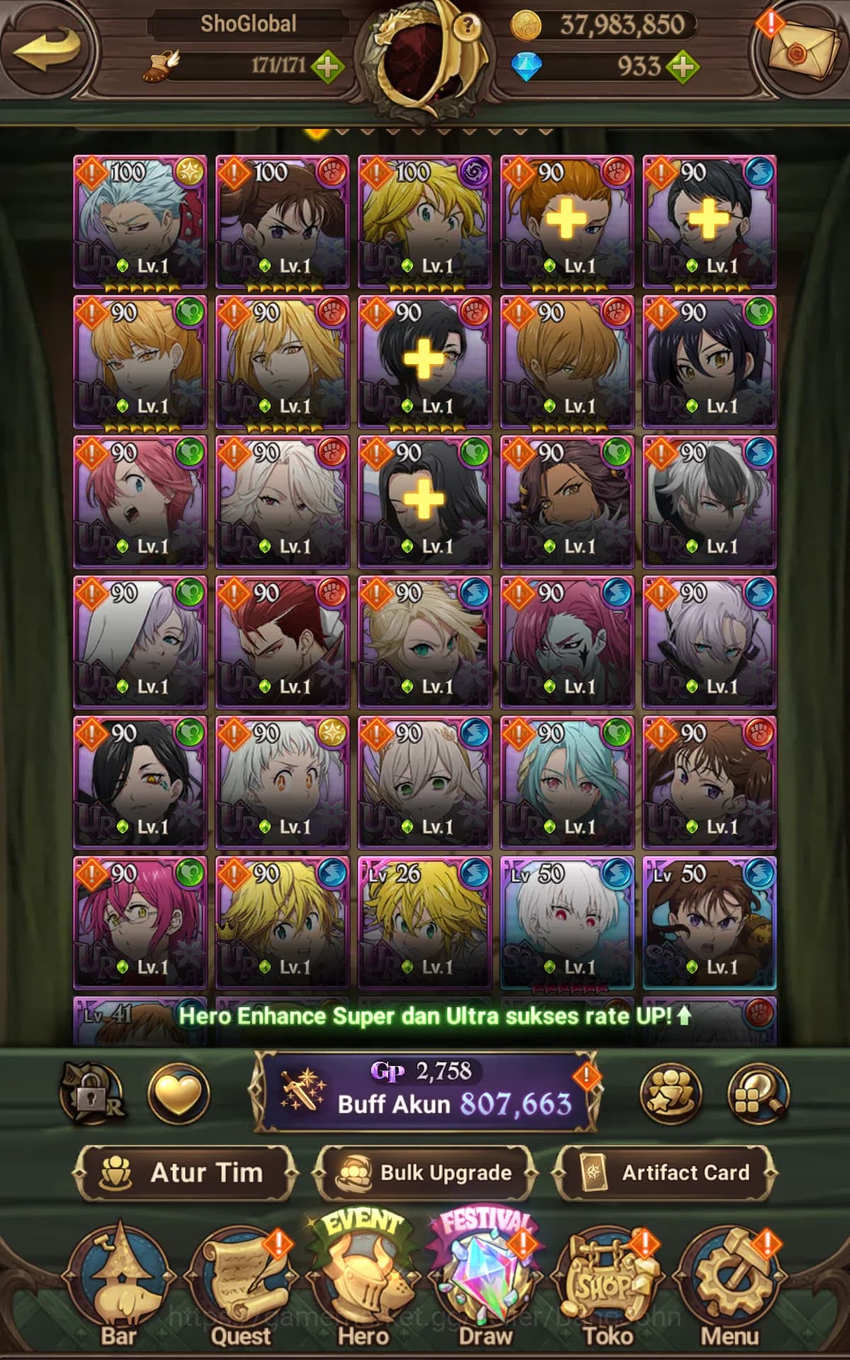 The Seven Deadly Sins: Grand Cross Accounts Global | Starter | DM 914|811K CC|UR Ban,Ludociel, image 8