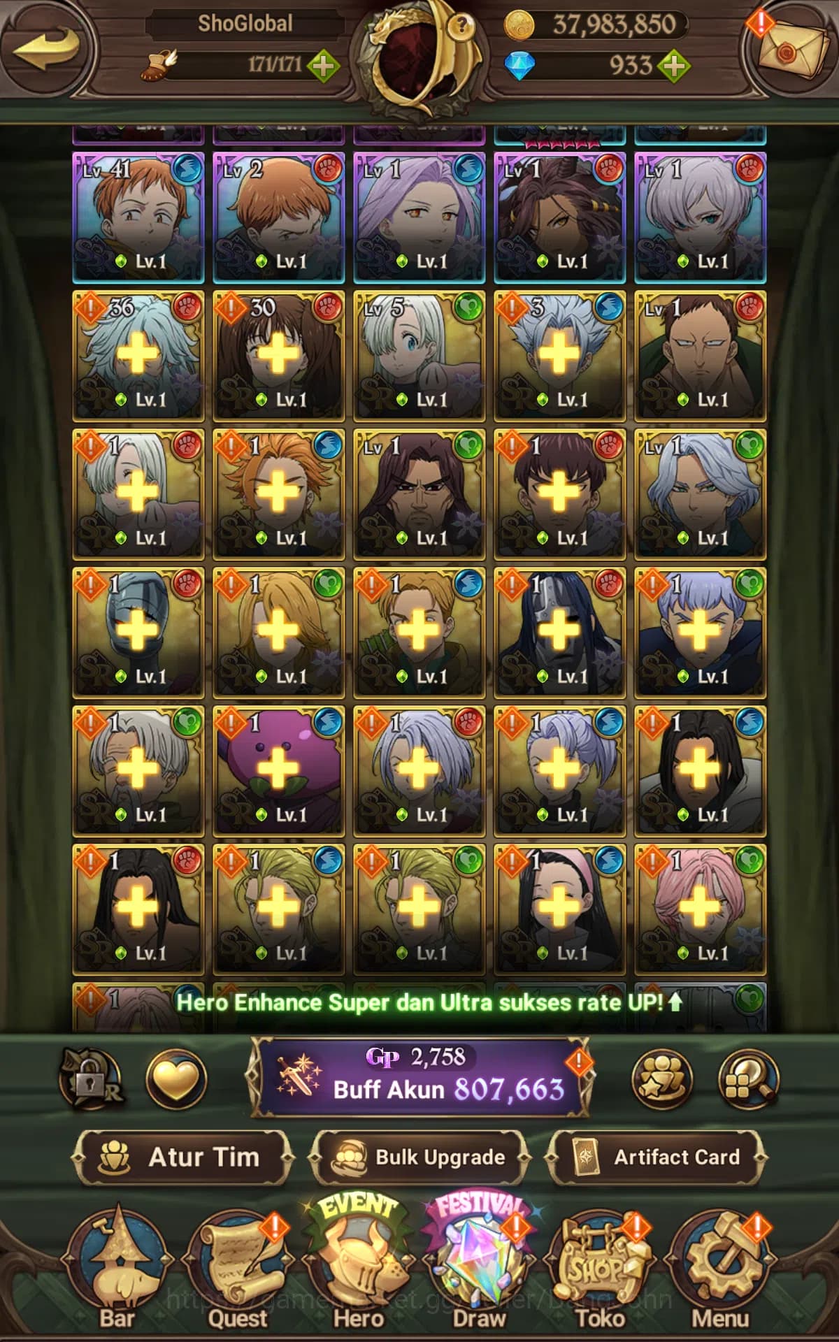 The Seven Deadly Sins: Grand Cross Accounts Global | Starter | DM 914|811K CC|UR Ban,Ludociel, image 9