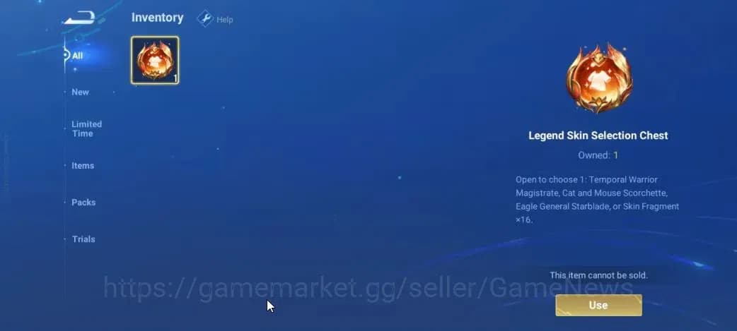 Honor of Kings Accounts Hero 7|Starter with Legend Skin Selection Chest(Di image 3