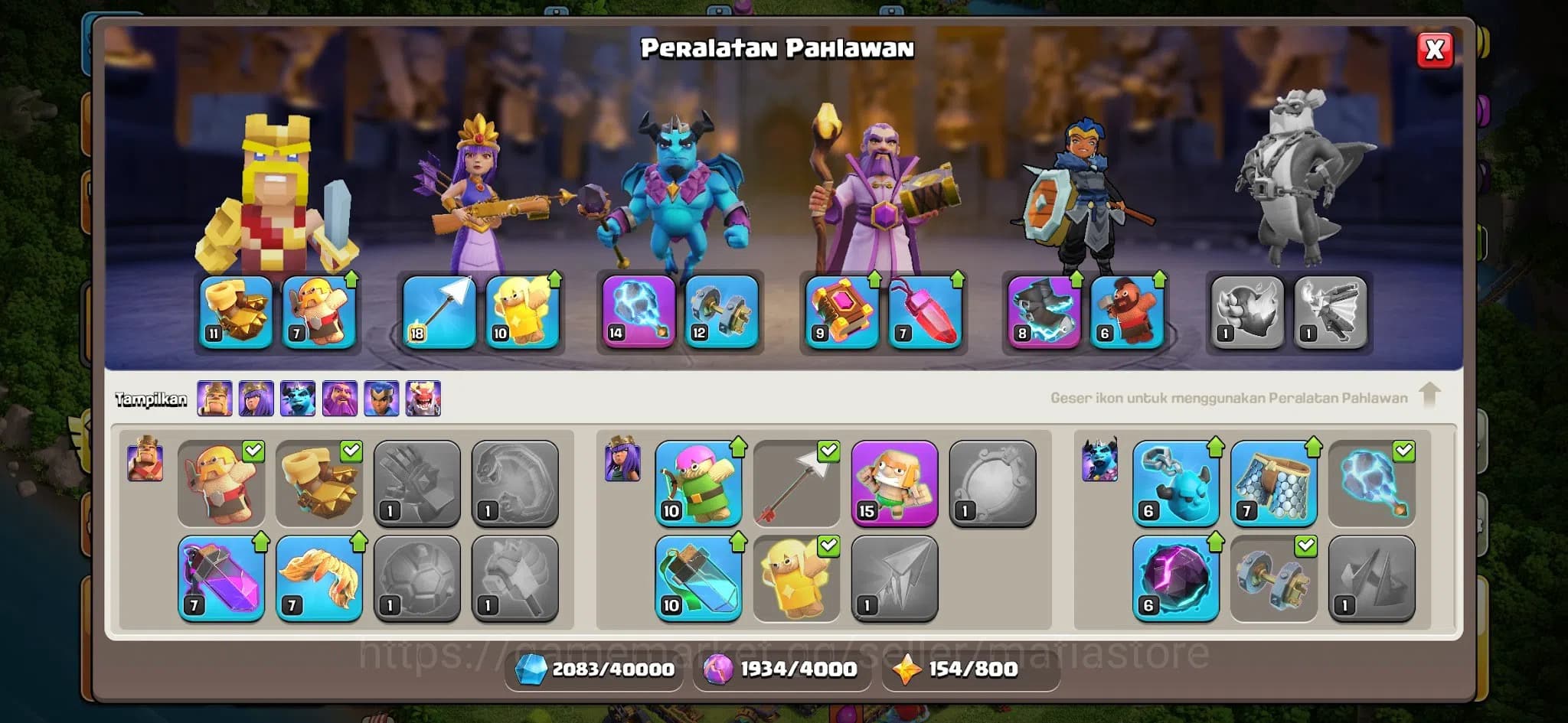 Clash of Clans Accounts TH13 MAX AQ 80 RC 30, GW 54 Heroes, 5 Pets inc. Un image 13