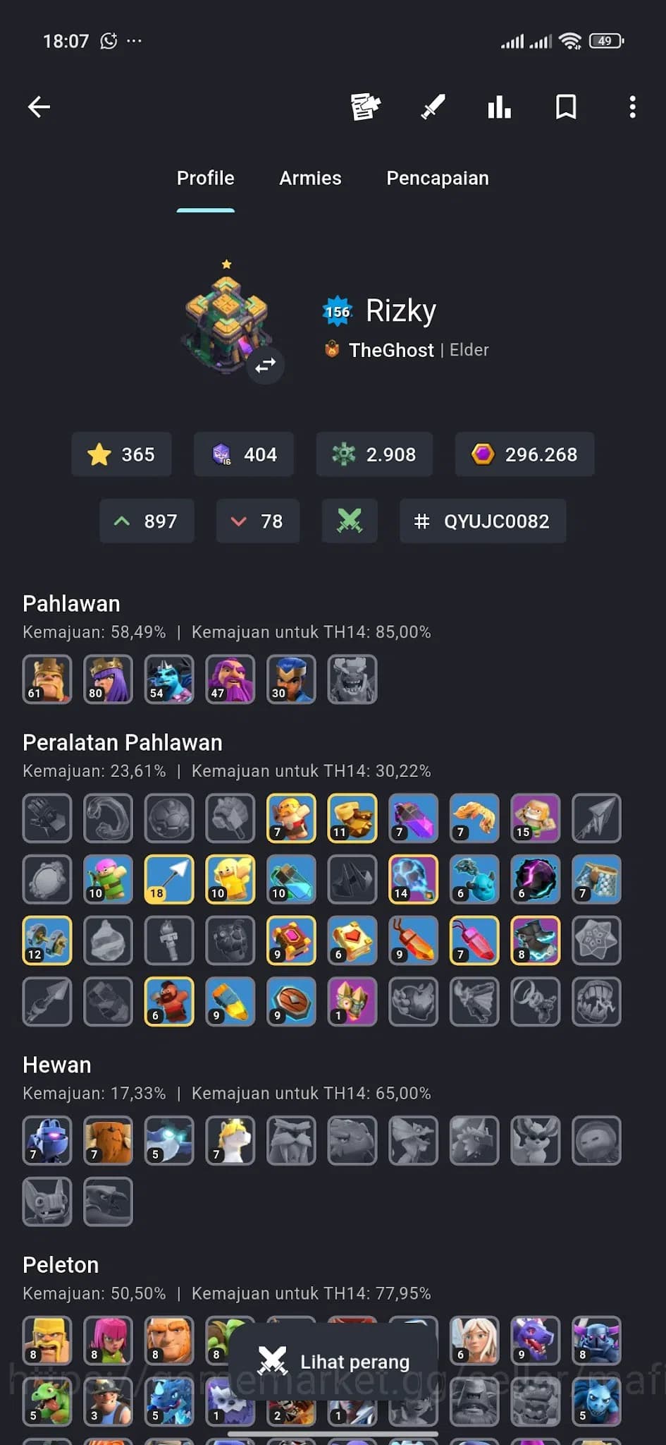 Clash of Clans Accounts TH13 MAX AQ 80 RC 30, GW 54 Heroes, 5 Pets inc. Un image 19