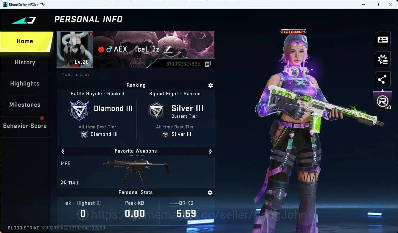 Blood Strike Accounts ASIA|ULTRA,QBZ95,AUG,M4A1,EMMA|MORE DETAIL CEK SS image 2