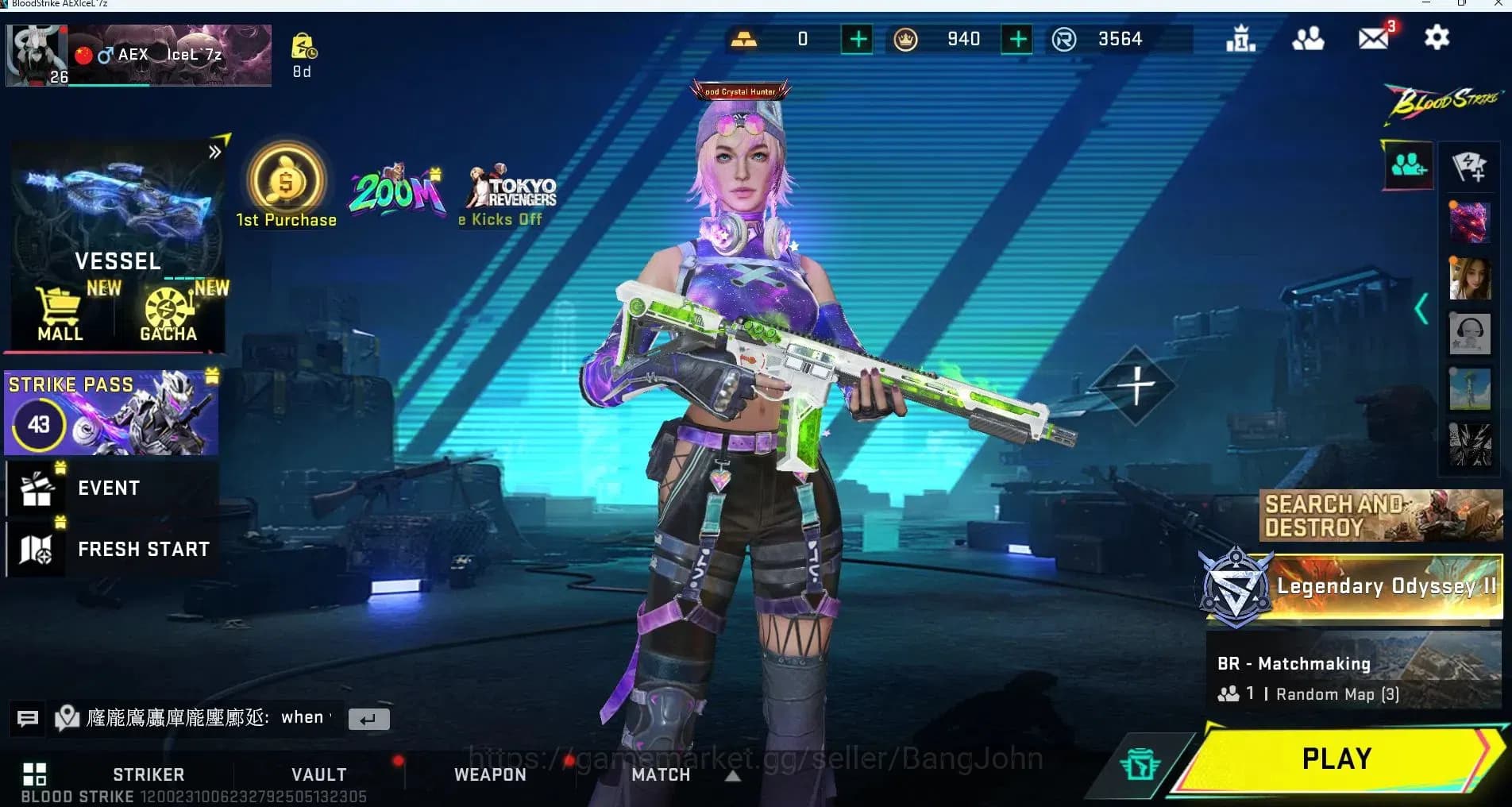 Blood Strike Accounts ASIA|ULTRA,QBZ95,AUG,M4A1,EMMA|MORE DETAIL CEK SS image 4