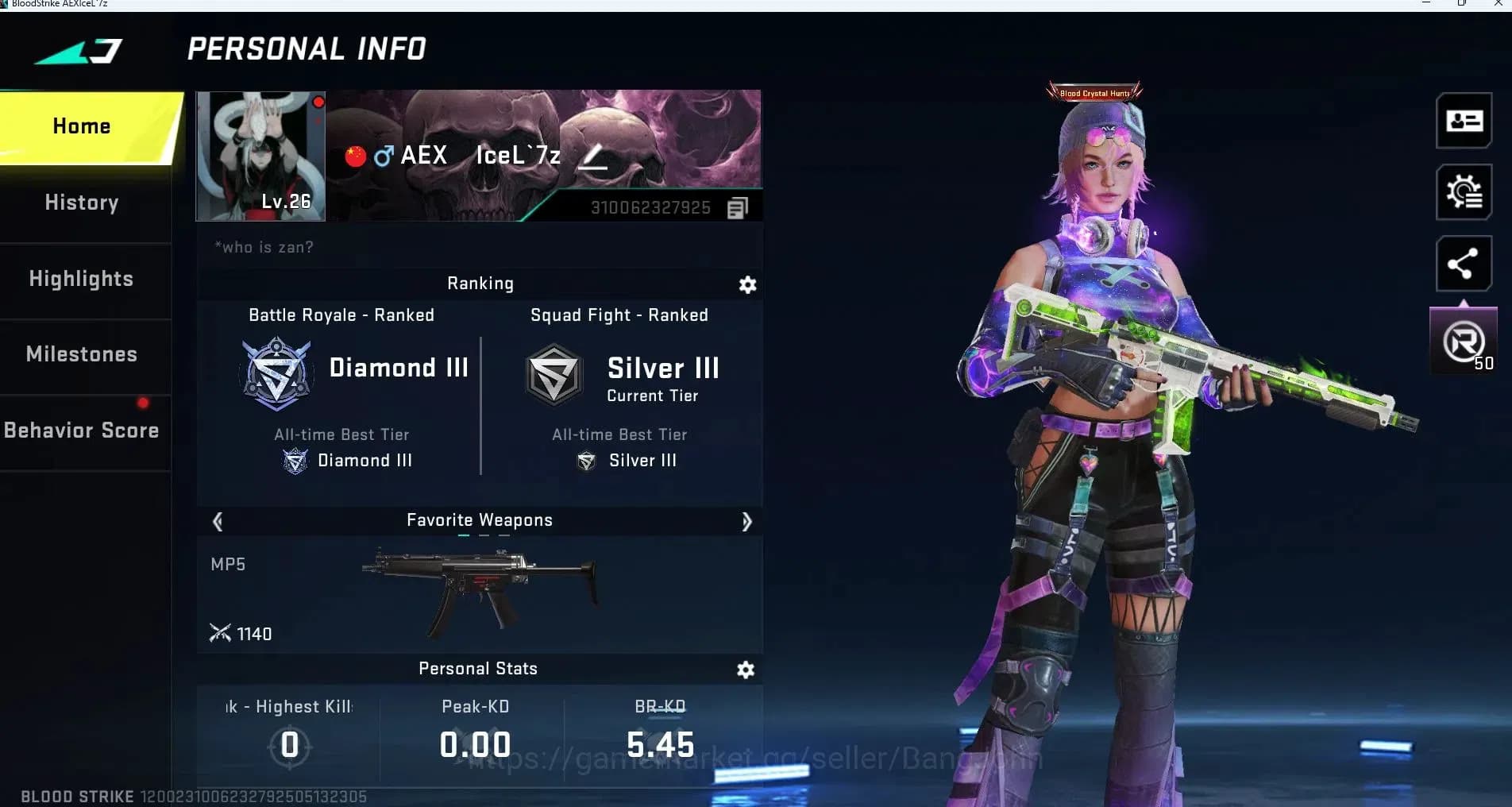 Blood Strike Accounts ASIA|ULTRA,QBZ95,AUG,M4A1,EMMA|MORE DETAIL CEK SS image 5