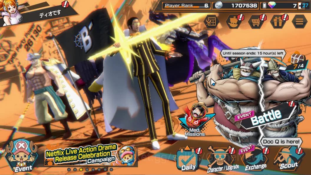 One Piece Bounty Rush Accounts Global|6 EX| T5E St.Jaygarcia Saturn,AM Sword Kiza image 1