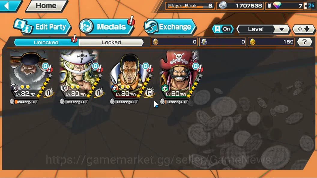 One Piece Bounty Rush Accounts Global|6 EX| T5E St.Jaygarcia Saturn,AM Sword Kiza image 4