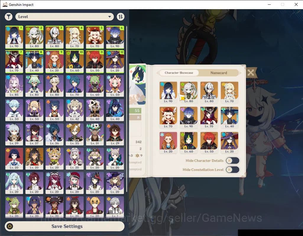Genshin Impact Accounts ASIA|AR55|7Limited+2(*5Weapon)|Nahida+Sign,Flins,Y image 1