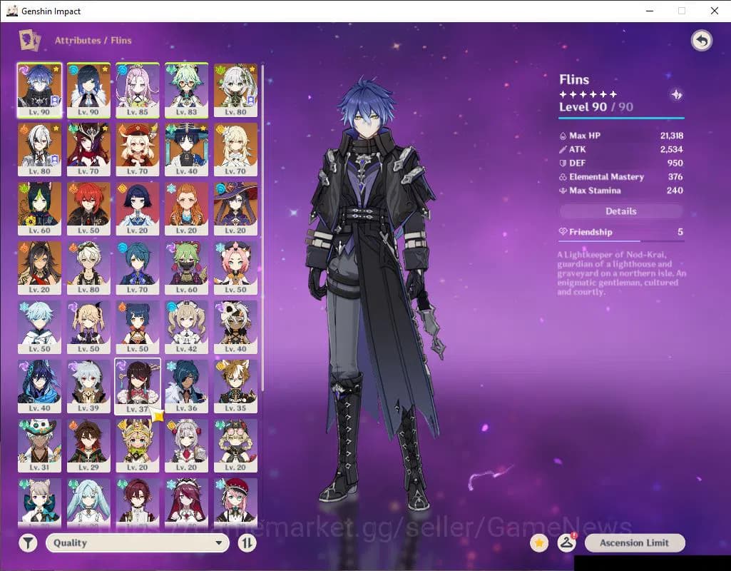 Genshin Impact Accounts ASIA|AR55|7Limited+2(*5Weapon)|Nahida+Sign,Flins,Y image 3