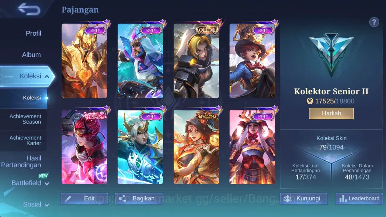Mobile Legends: Bang Bang Accounts GLOBAL|Skin 79|hero 51|Saber(freya,saber),Valentin image 10