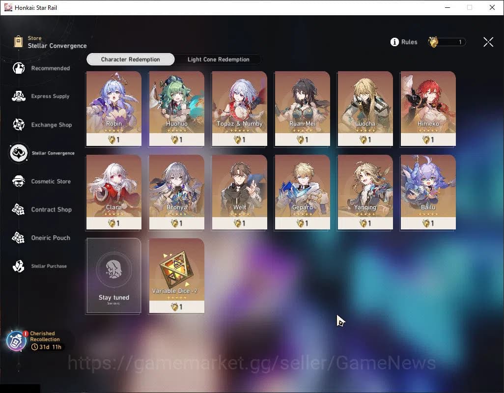 Honkai Star Rail Accounts ASIA|TL 70|1 GCS|19 Limited|[Yao Guang,Chiper,Rapp image 2