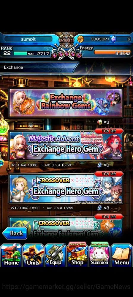 Grand Summoners Accounts Global|Rank 22|Starter|4 Ascend| Kyoko Sakura+TW,V image 10