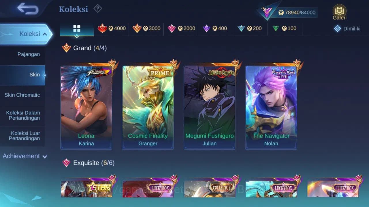 Mobile Legends: Bang Bang Accounts GLOBAL Hero 104 Skin 271 | 11.11 Nolan | JJK Julia image 1