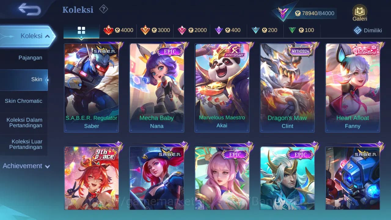 Mobile Legends: Bang Bang Accounts GLOBAL Hero 104 Skin 271 | 11.11 Nolan | JJK Julia image 3