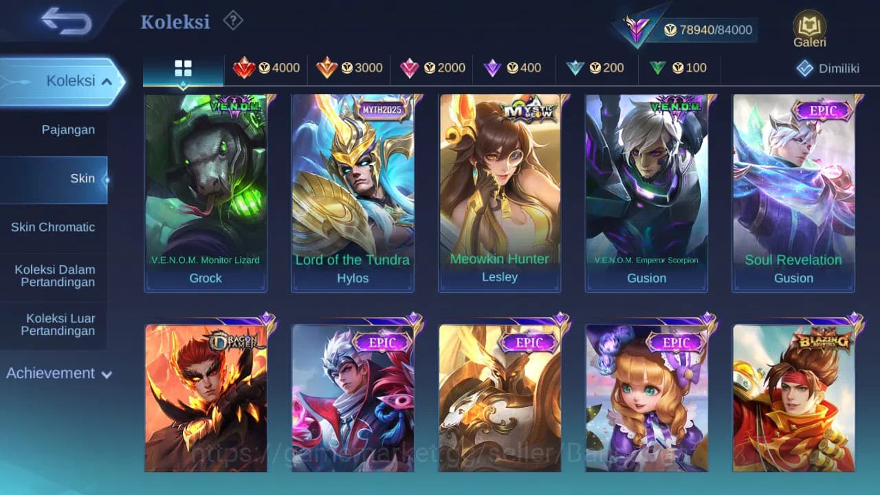 Mobile Legends: Bang Bang Accounts GLOBAL Hero 104 Skin 271 | 11.11 Nolan | JJK Julia image 6