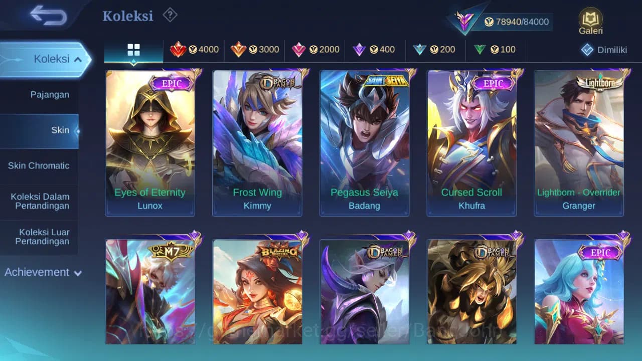 Mobile Legends: Bang Bang Accounts GLOBAL Hero 104 Skin 271 | 11.11 Nolan | JJK Julia image 8