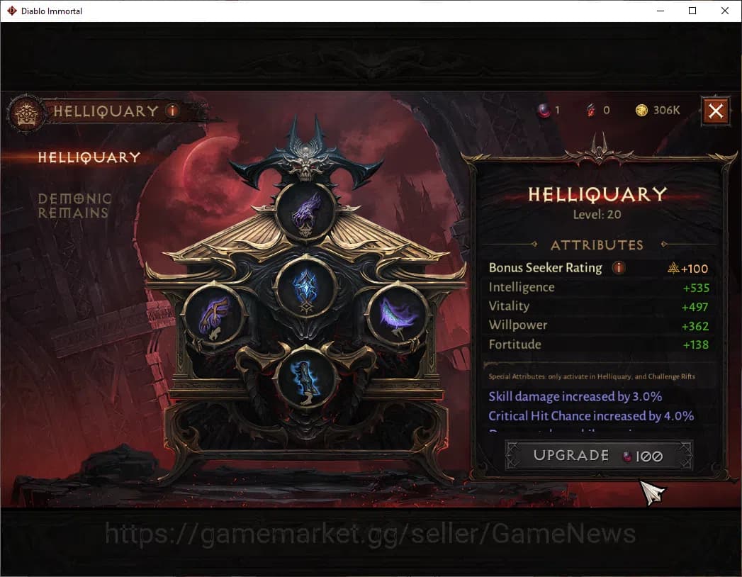 Diablo Immortal Accounts NA-High Heaven|CS ON|Lv60(915)|Necromancer|CR 42k| image 11