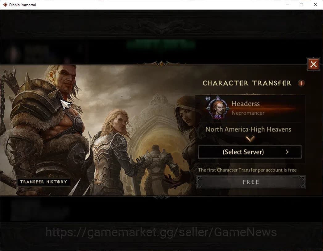 Diablo Immortal Accounts NA-High Heaven|CS ON|Lv60(915)|Necromancer|CR 42k| image 2