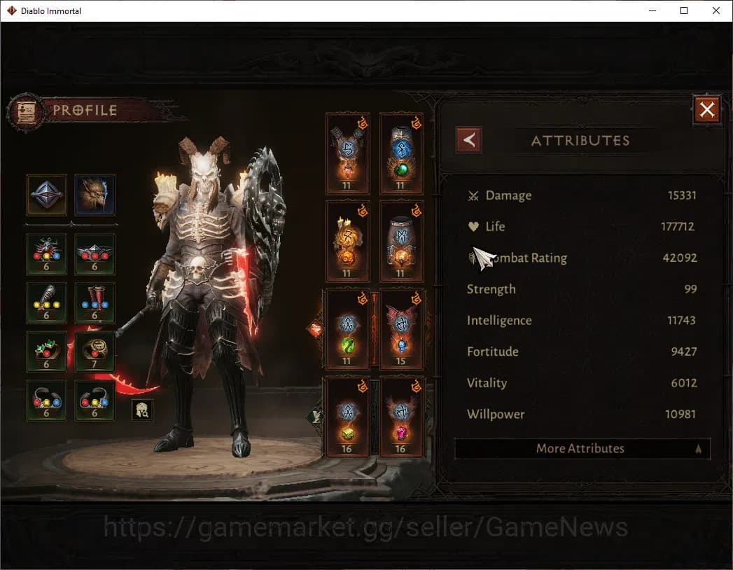 Diablo Immortal Accounts NA-High Heaven|CS ON|Lv60(915)|Necromancer|CR 42k| image 3