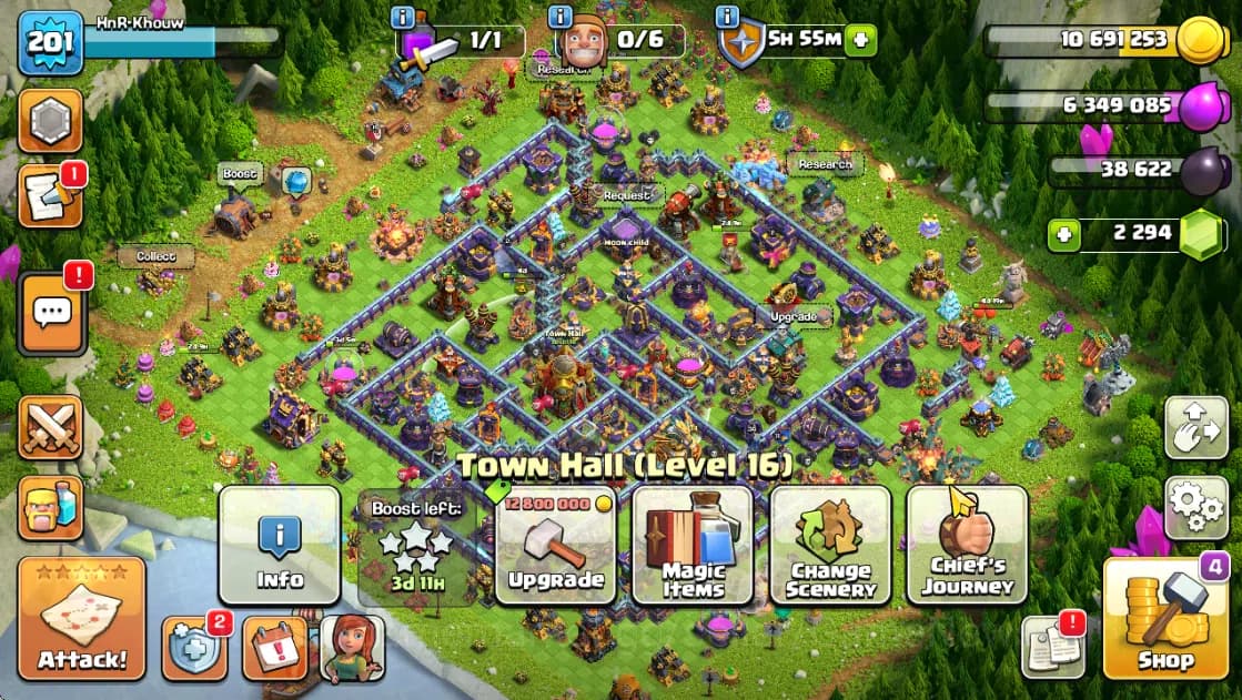 Clash of Clans Accounts TH 16-BH 9|LV 201|HH 10|BK 68,AQ 85,GW 49,MP 56,RC image 1