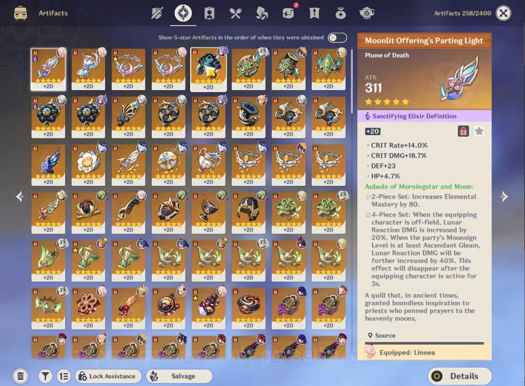 Genshin Impact Accounts ASIA|AR 59|9 Limited+8(*5WEP)|Linnea,(Arlecchino,R image 14