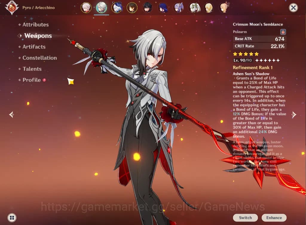 Genshin Impact Accounts ASIA|AR 59|9 Limited+8(*5WEP)|Linnea,(Arlecchino,R image 20