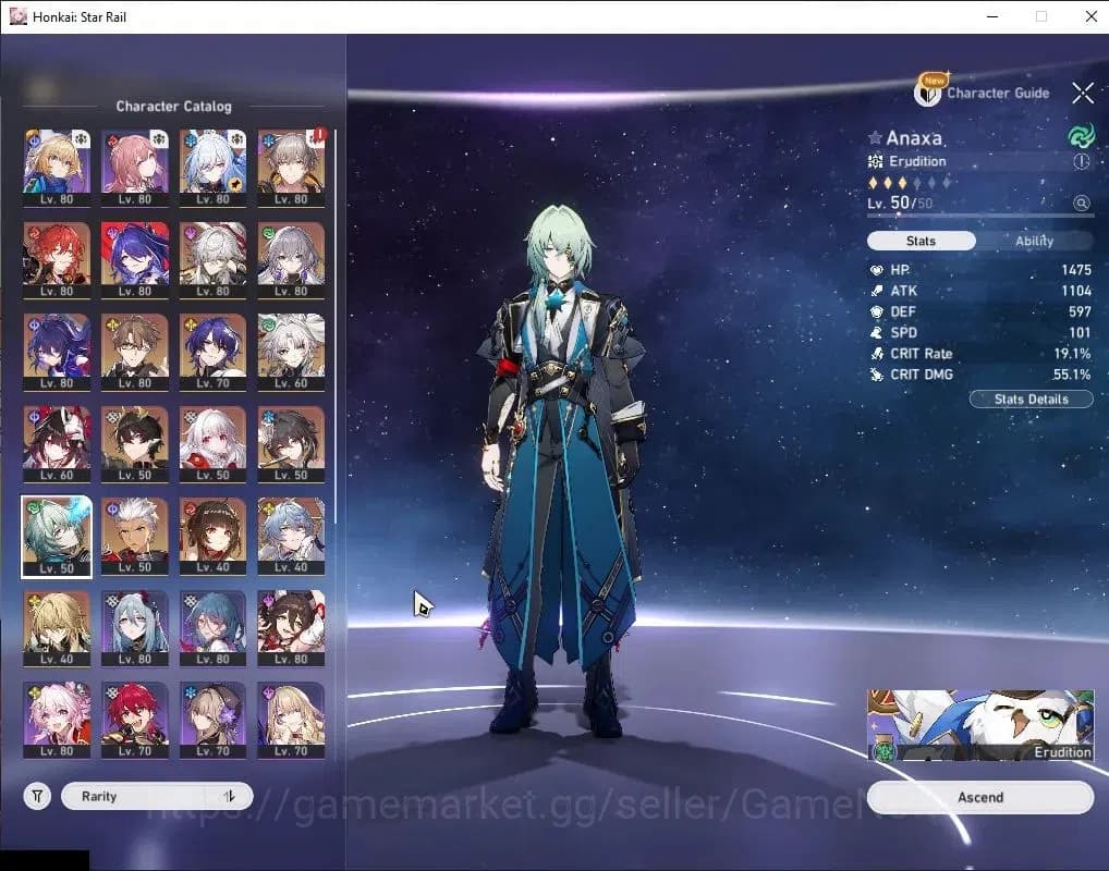 Honkai Star Rail Accounts Asia|TL 65|2,7k SJ|13 Limited|Anaxa,Sunday,Lingsha image 5