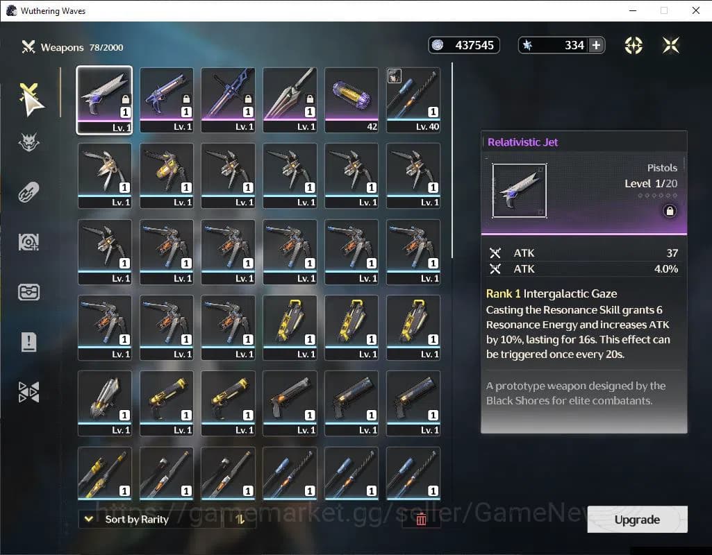 Wuthering Waves Accounts SEA | UL 21 | 1 Limited | Qiuyuan | MC Male | Data image 12