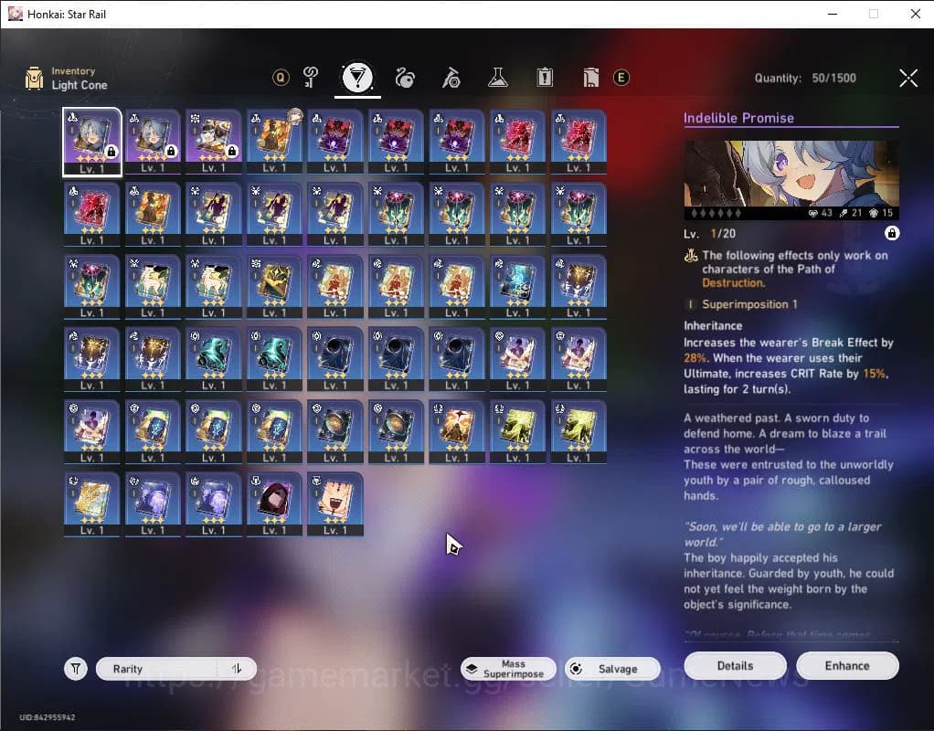 Honkai Star Rail Accounts ASIA|TL 3|Selector B5 ON+1 Golden Companion Spirit image 8