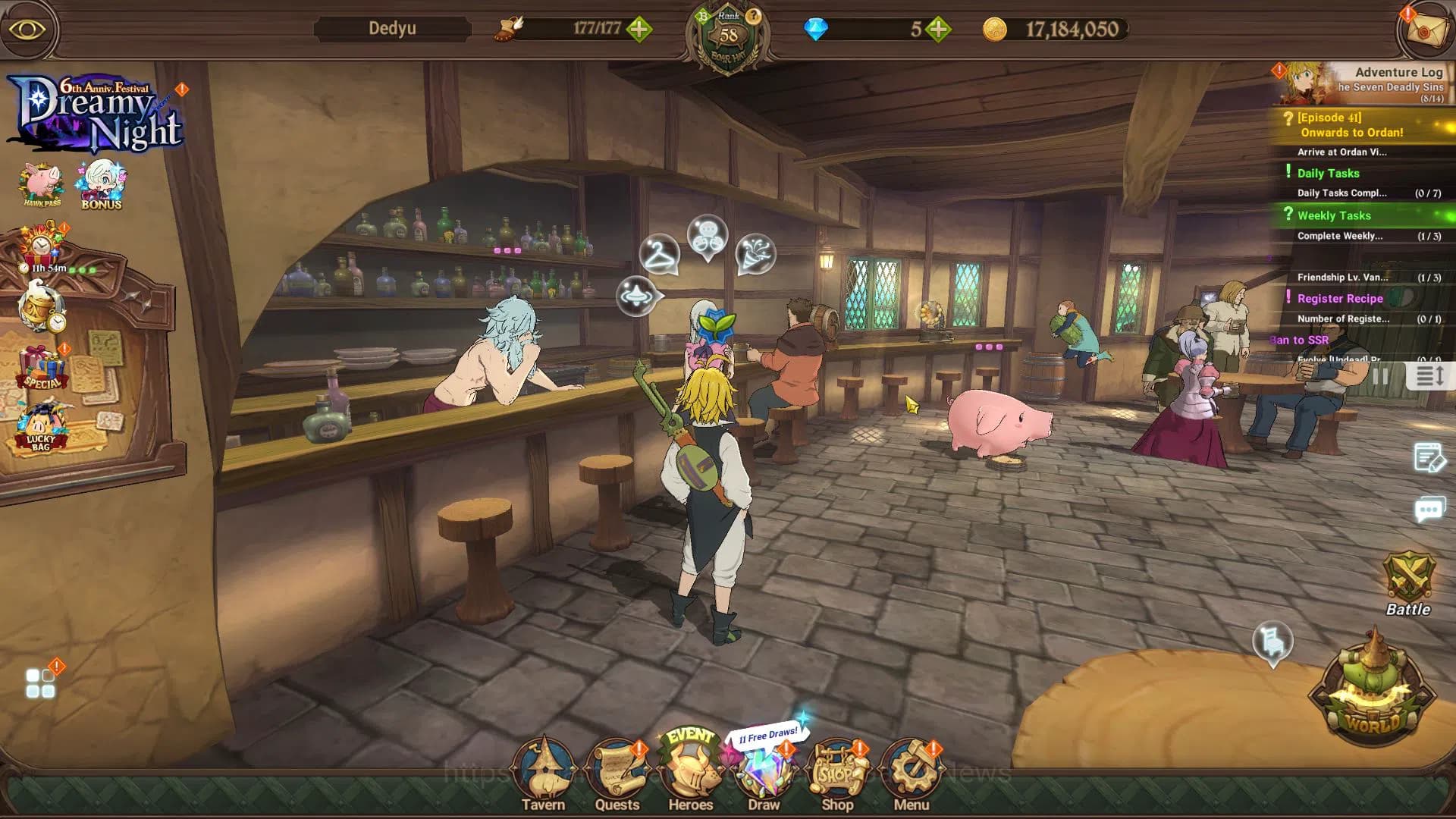 The Seven Deadly Sins: Grand Cross Accounts Global|1 M CC|Starter Ch4|5 UR| Meresca, Oppressor image 1
