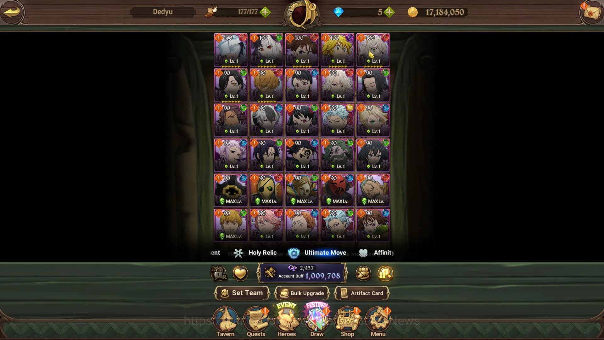 The Seven Deadly Sins: Grand Cross Accounts Global|1 M CC|Starter Ch4|5 UR| Meresca, Oppressor image 4