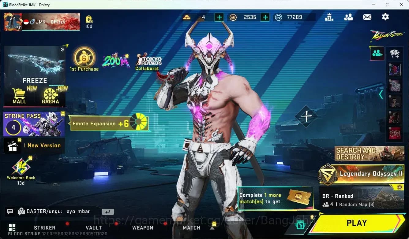 Blood Strike Accounts ASIA | EVO FAL-Evolved Draco | Limited MP155-Hotbl image 1